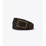 Tory Burch LEATHER WOVEN BELT
