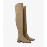 Tory Burch MULTI LOGO STRETCH OVER-THE-KNEE BOOT
