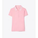Tory Burch PERFORMANCE PIQUEE PLEATED-COLLAR POLO