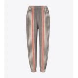 Tory Burch STRIPED CINCHED ANKLE PANT