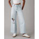 AE Strigid Super High-Waisted Baggy Wide-Leg Ripped Ankle Jean