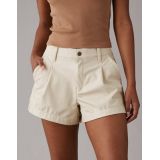 AE Stretch High-Waisted Vegan Leather Trouser Short