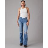 AE Next Level Curvy Ripped Super High-Waisted Flare Jean
