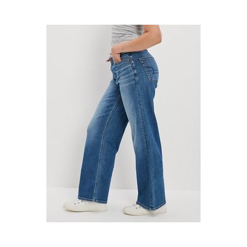 아메리칸이글 AE Stretch Curvy Super High-Waisted Baggy Straight Jean