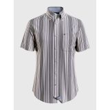 TOMMY HILFIGER Regular Fit Wide Stripe Short-Sleeve Shirt