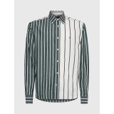 TOMMY HILFIGER Casual Fit Colorblock Pinstripe Shirt