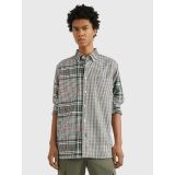 TOMMY HILFIGER Relaxed Fit Gingham Plaid Mix Shirt