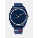 TOMMY HILFIGER Ion-Plated Mod Watch with Navy Silicone Strap
