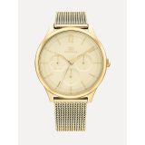 TOMMY HILFIGER Minimalist Sub Dial Watch With Gold Mesh Strap