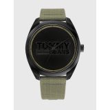 TOMMY JEANS TJ Casual Watch with Green Nylon Strap