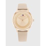 TOMMY HILFIGER Dress Watch with Taupe Leather Strap
