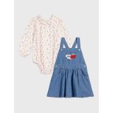 TOMMY HILFIGER Babies 2PC Onesie and Skirtall Set