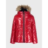 TOMMY HILFIGER Toddlers Fur-Lined Chevron Puffer