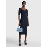 TOMMY HILFIGER Ribbed Scoop Neck Sweater Dress