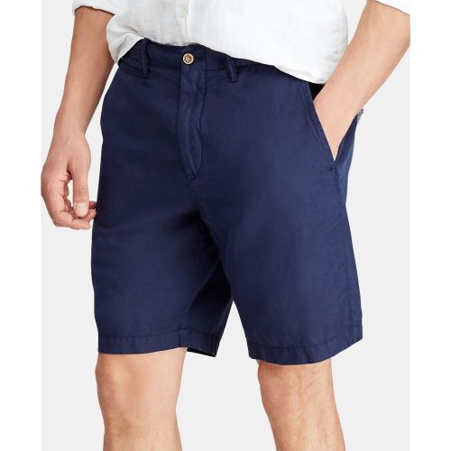 폴로 랄프로렌 Mens 8.5 Straight-Fit Linen Cotton Chino Shorts