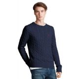 Mens Cable-Knit Cotton Sweater