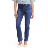 Womens Classic Mid Rise Straight-Leg Jeans in Long Length
