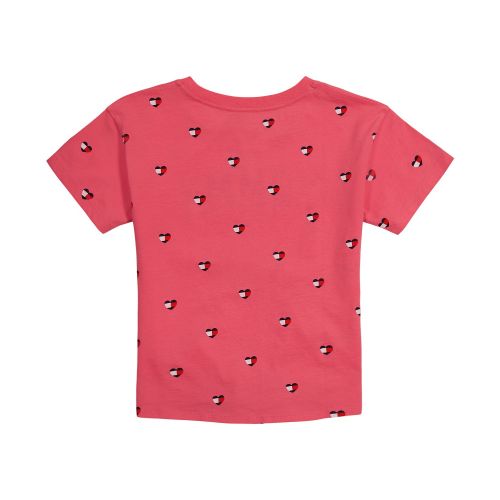 타미힐피거 Toddler Girls Logo Heart Tie-Front T-shirt