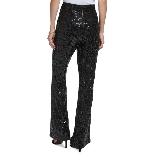 DKNY Womens Sequined Wide-Leg Pants
