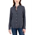 Womens Ditsy Floral Printed Button Shirt