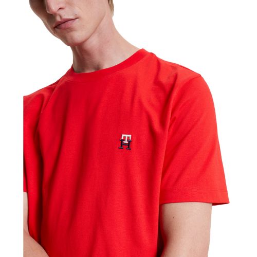 타미힐피거 Mens Regular-Fit Monogram T-Shirt