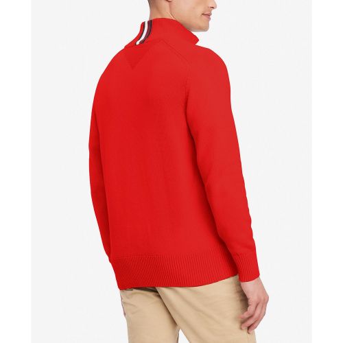 타미힐피거 Mens Chunky Zip-Through Sweater