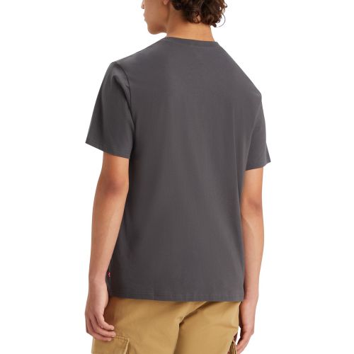 리바이스 Mens Relaxed-Fit Stacked-Logo Short Sleeve Crewneck T-Shirt