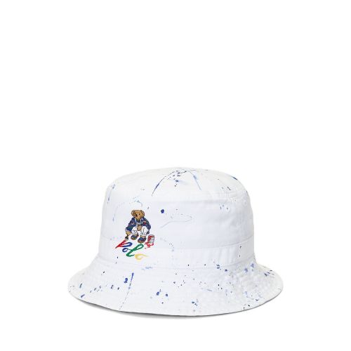 폴로 랄프로렌 Big Boys Paint-Splatter Polo Bear Bucket Hat
