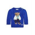 Baby Girls Polo Bear Cotton-Cashmere Sweater