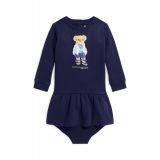 Baby Girls Polo Bear Fleece Dress and Bloomer Set