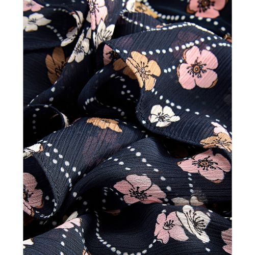 타미힐피거 Womens Floral-Print Flutter-Sleeve Dress