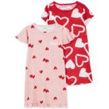 Big Girls Heart-Print Nightgowns Pack of 2