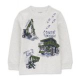 Toddler Boys Ready to Build Construction Graphic T-Shirt