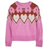 Little Girls Heart Mohair-Like Sweater