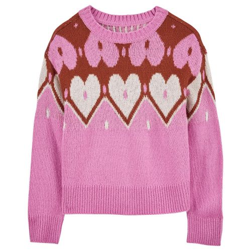카터스 Little Girls Heart Mohair-Like Sweater