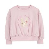 Toddler Girls Bunny Pullover Sweatshirt