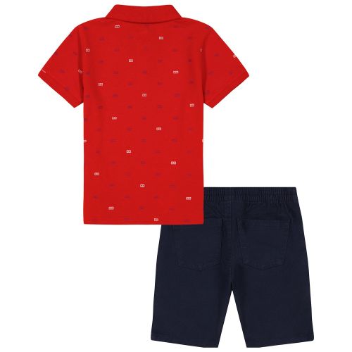 타미힐피거 Toddler Boys Logo-Print Polo Shirt and Twill Shorts 2 Piece Set