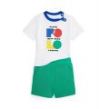 Baby Boys Logo Cotton Jersey T-shirt and Mesh Shorts Set