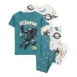 Toddler Carters Toddler Boys Astronaut 100% Snug Fit Cotton Pajamas 4 Piece Set