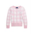 Toddler and Little Girls Gingham Cotton Cardigan Sweater