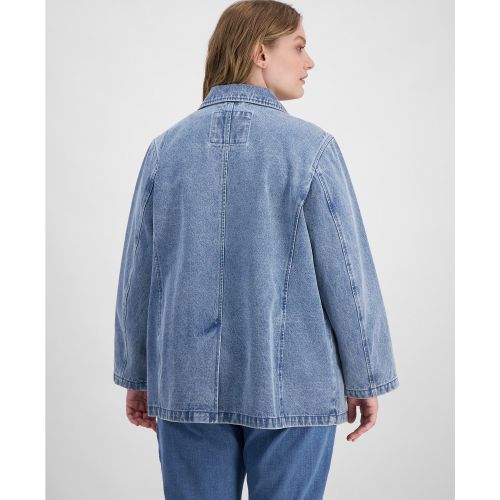 리바이스 Plus Size Denim Long-Sleeve Blazer Jacket