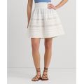 Womens Lace-Trim A-Line Miniskirt