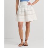 Womens Lace-Trim A-Line Miniskirt