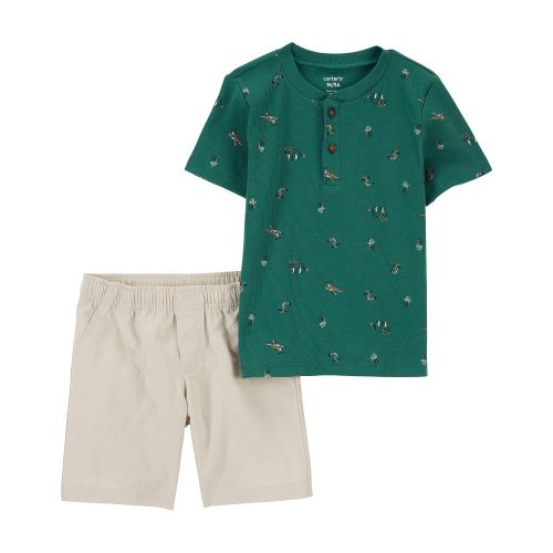 카터스 Toddler Boys Shirt and Shorts 2 Piece Set