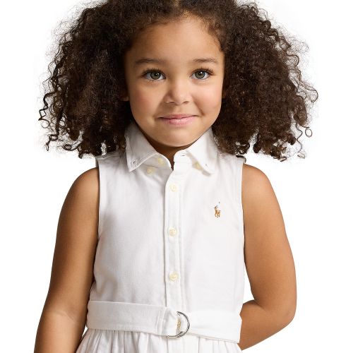 폴로 랄프로렌 Toddler and Little Girls Belted Cotton Oxford Shirtdress