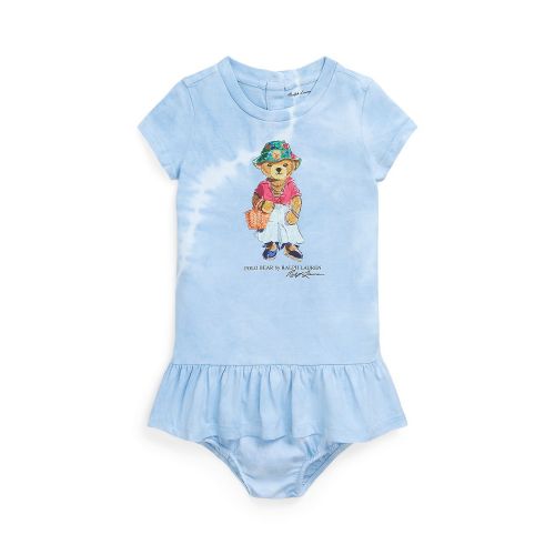 폴로 랄프로렌 Baby Girls Tie-Dye Polo Bear Cotton Dress and Bloomer Set
