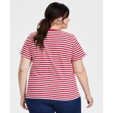 Trendy Plus Size Perfect Sandy Striped T-Shirt