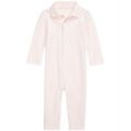 Baby Girls Ribbed Polo Collar Coverall