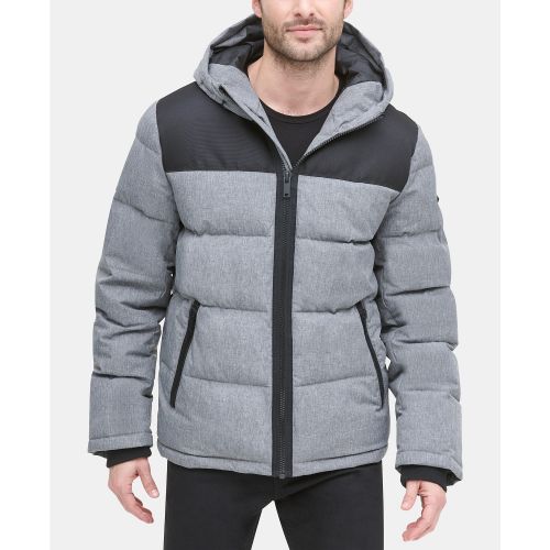 DKNY Mens Mixed-Media Puffer Coat, Created for Macys