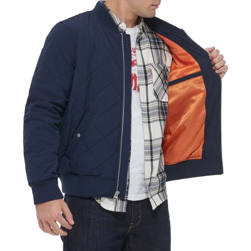 리바이스 Mens Quilted Fashion Bomber Jacket